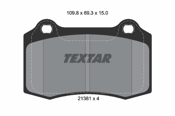 Sada brzdových platničiek kotúčovej brzdy TEXTAR (2138102)
