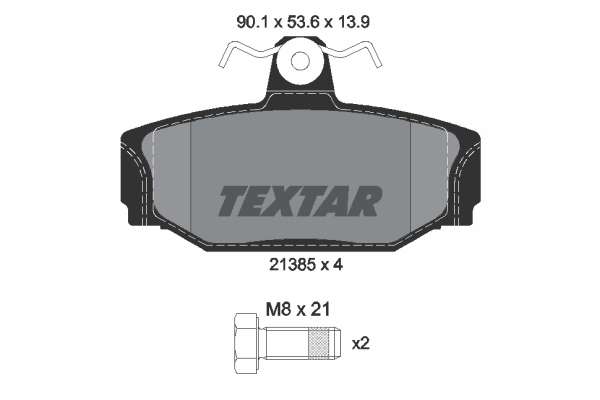 Sada brzdových platničiek kotúčovej brzdy TEXTAR (2138501)