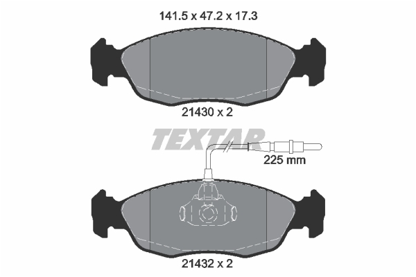 Sada brzdových platničiek kotúčovej brzdy TEXTAR (2143001)
