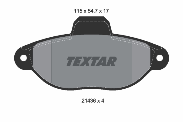 Sada brzdových platničiek kotúčovej brzdy TEXTAR (2143602)