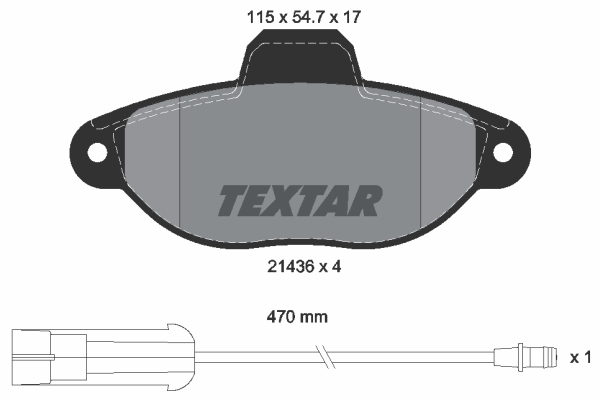 Sada brzdových platničiek kotúčovej brzdy TEXTAR (2143603)