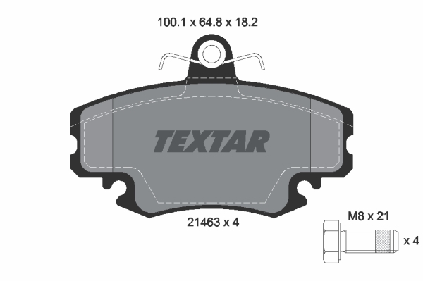Sada brzdových platničiek kotúčovej brzdy TEXTAR (2146306)