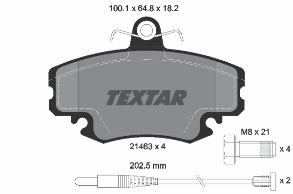 Sada brzdových platničiek kotúčovej brzdy TEXTAR (2146304)