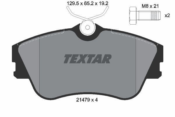 Sada brzdových platničiek kotúčovej brzdy TEXTAR (2147902)