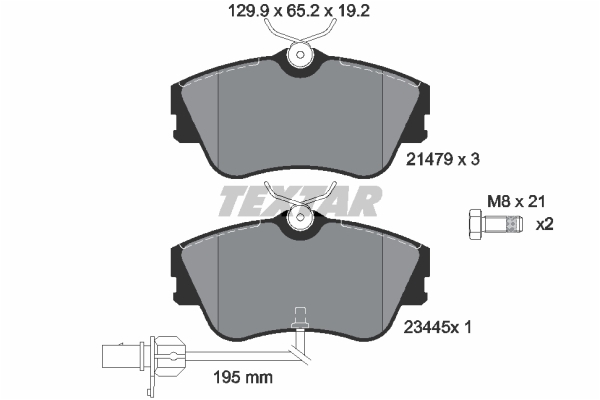 Sada brzdových platničiek kotúčovej brzdy TEXTAR (2147903)