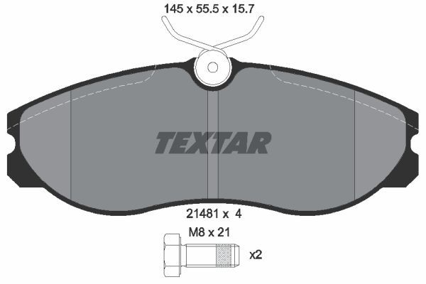 Sada brzdových platničiek kotúčovej brzdy TEXTAR (2148101)