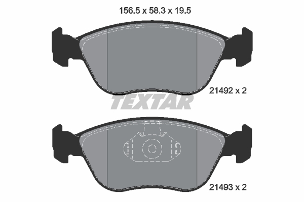 Sada brzdových platničiek kotúčovej brzdy TEXTAR (2149201)