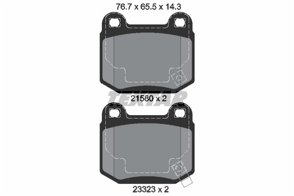 Sada brzdových platničiek kotúčovej brzdy TEXTAR (2158001)