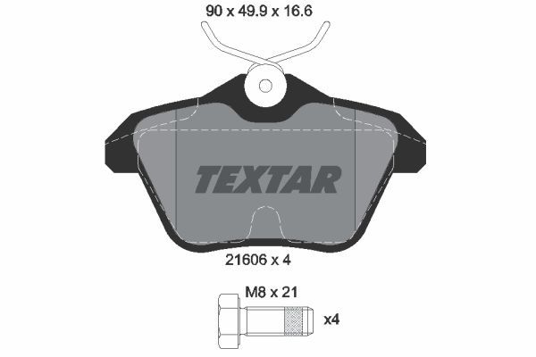 Sada brzdových platničiek kotúčovej brzdy TEXTAR (2160601)