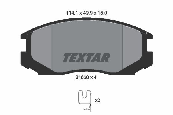 Sada brzdových platničiek kotúčovej brzdy TEXTAR (2165001)