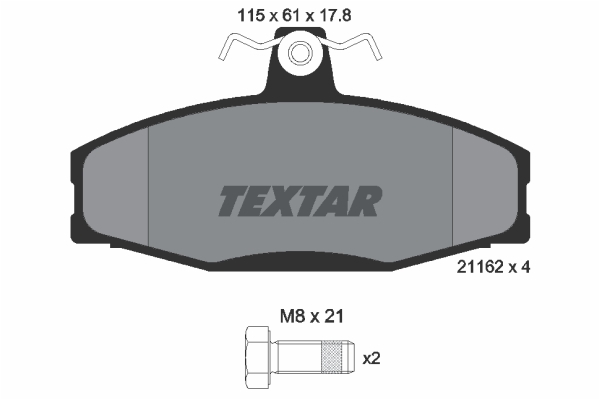 Sada brzdových platničiek kotúčovej brzdy TEXTAR (2166201)