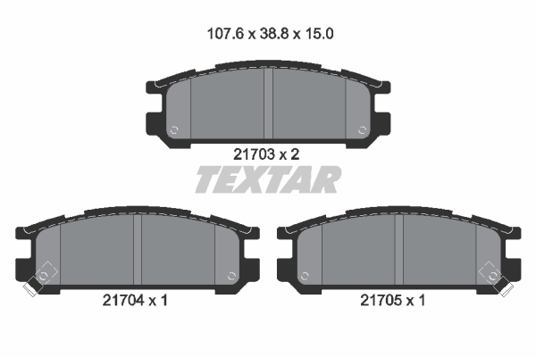 Sada brzdových platničiek kotúčovej brzdy TEXTAR (2170301)