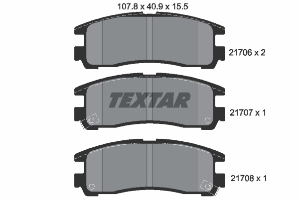 Sada brzdových platničiek kotúčovej brzdy TEXTAR (2170602)