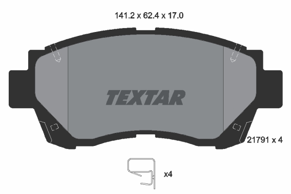 Sada brzdových platničiek kotúčovej brzdy TEXTAR (2179101)