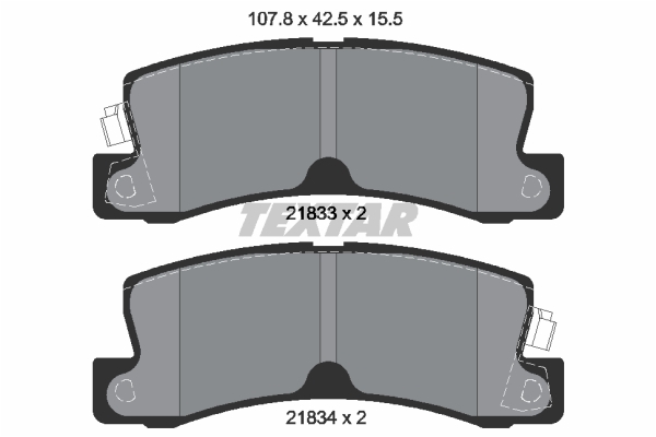 Sada brzdových platničiek kotúčovej brzdy TEXTAR (2183301)