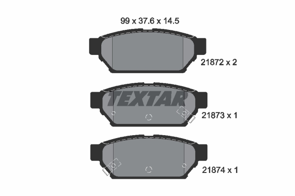 Sada brzdových platničiek kotúčovej brzdy TEXTAR (2187202)