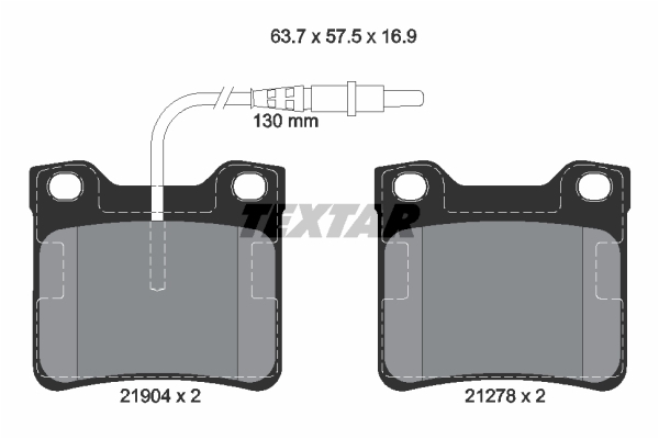 Sada brzdových platničiek kotúčovej brzdy TEXTAR (2190403)