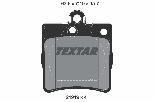Sada brzdových platničiek kotúčovej brzdy TEXTAR (2191903)