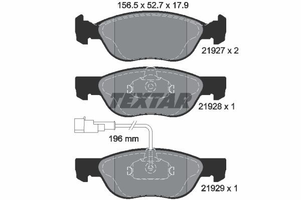 Sada brzdových platničiek kotúčovej brzdy TEXTAR (2192701)