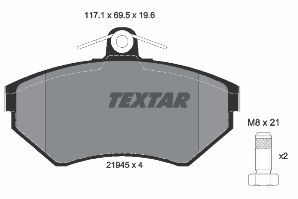 Sada brzdových platničiek kotúčovej brzdy TEXTAR (2194503)