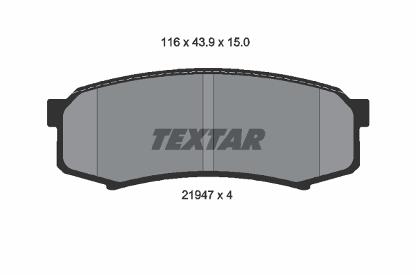 Sada brzdových platničiek kotúčovej brzdy TEXTAR (2194701)