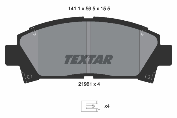 Sada brzdových platničiek kotúčovej brzdy TEXTAR (2196102)