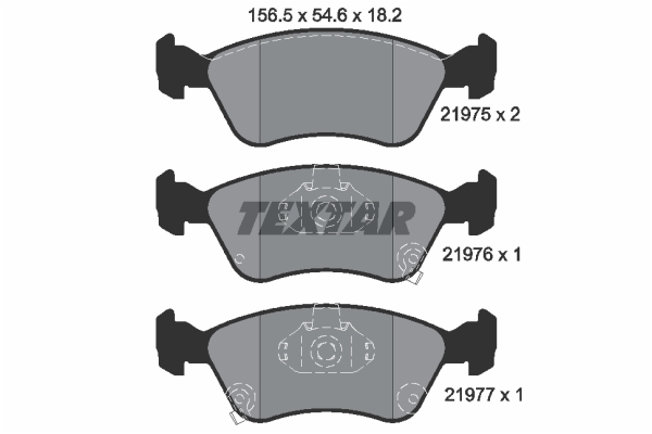 Sada brzdových platničiek kotúčovej brzdy TEXTAR (2197502)
