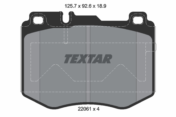Sada brzdových platničiek kotúčovej brzdy TEXTAR (2206101)