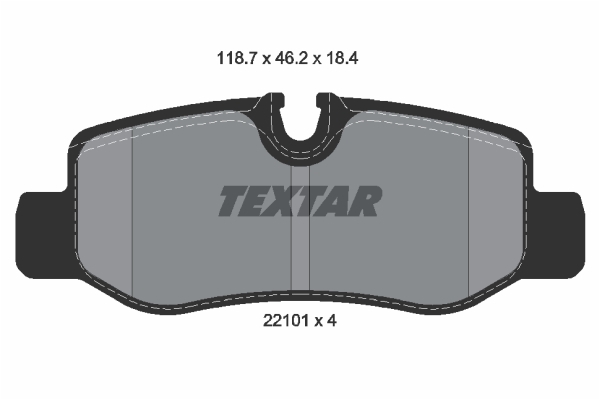 Sada brzdových platničiek kotúčovej brzdy TEXTAR (2210101)