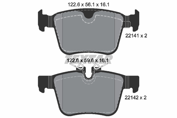 Sada brzdových platničiek kotúčovej brzdy TEXTAR (2214101)