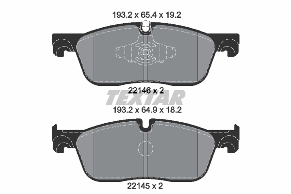 Sada brzdových platničiek kotúčovej brzdy TEXTAR (2214601)