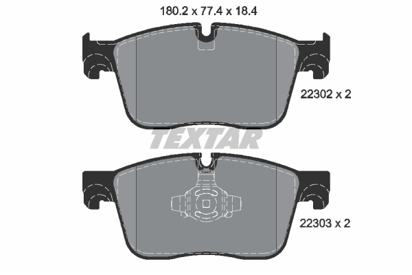 Sada brzdových platničiek kotúčovej brzdy TEXTAR (2230201)
