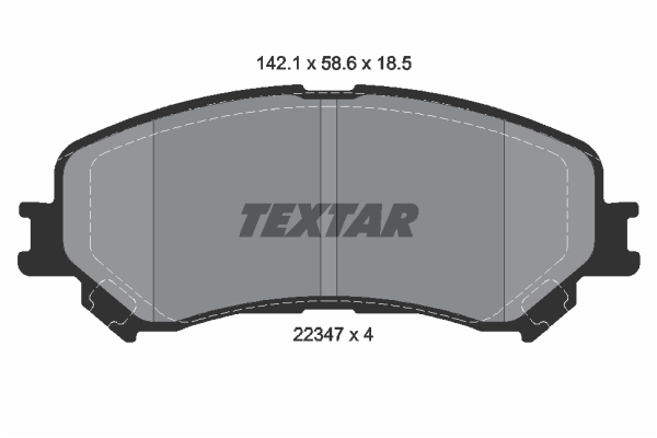 Sada brzdových platničiek kotúčovej brzdy TEXTAR (2234701)
