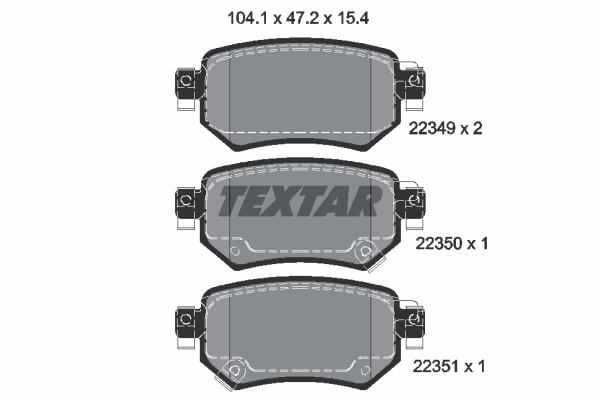 Sada brzdových platničiek kotúčovej brzdy TEXTAR (2234901)