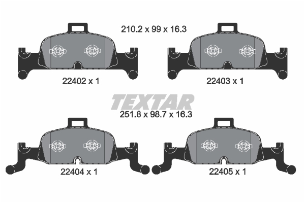 Sada brzdových platničiek kotúčovej brzdy TEXTAR (2240201)