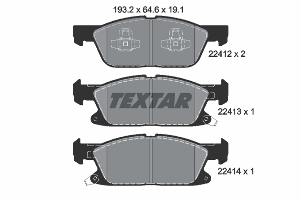 Sada brzdových platničiek kotúčovej brzdy TEXTAR (2241201)