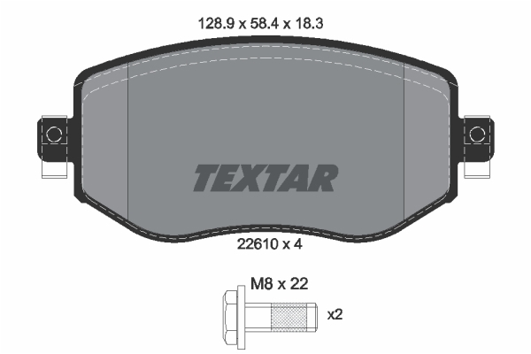 Sada brzdových platničiek kotúčovej brzdy TEXTAR (2261001)