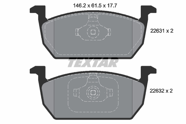 Sada brzdových platničiek kotúčovej brzdy TEXTAR (2263101)
