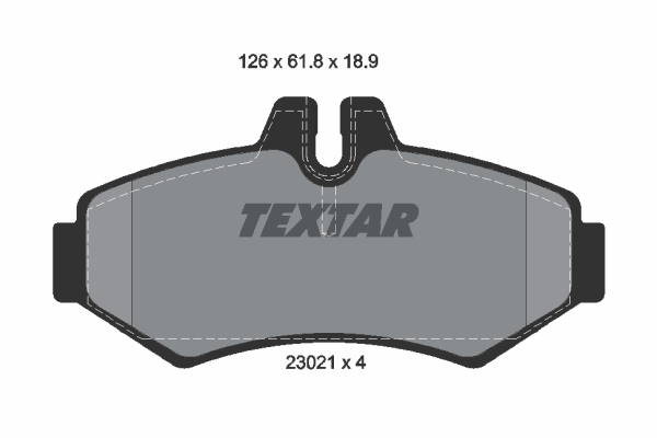 Sada brzdových platničiek kotúčovej brzdy TEXTAR (2302101)