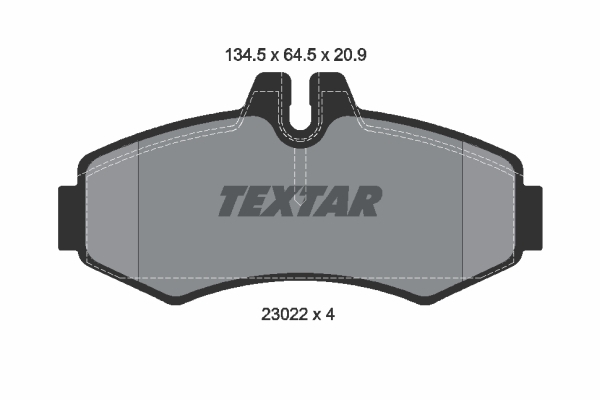 Sada brzdových platničiek kotúčovej brzdy TEXTAR (2302201)