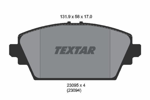 Sada brzdových platničiek kotúčovej brzdy TEXTAR (2309501)