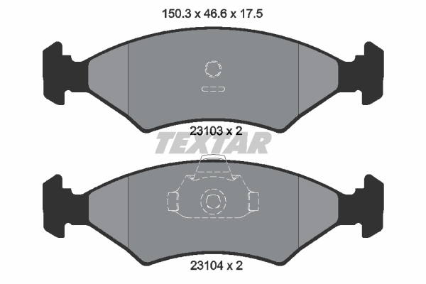 Sada brzdových platničiek kotúčovej brzdy TEXTAR (2310301)