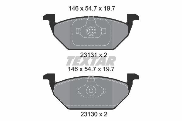 Sada brzdových platničiek kotúčovej brzdy TEXTAR (2313001)