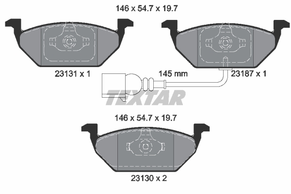 Sada brzdových platničiek kotúčovej brzdy TEXTAR (2313101)