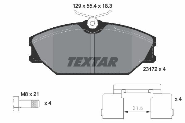 Sada brzdových platničiek kotúčovej brzdy TEXTAR (2317203)
