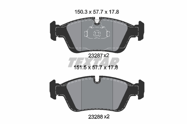 Sada brzdových platničiek kotúčovej brzdy TEXTAR (2328702)