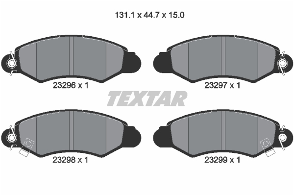 Sada brzdových platničiek kotúčovej brzdy TEXTAR (2329601)