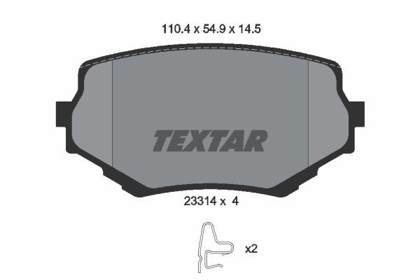 Sada brzdových platničiek kotúčovej brzdy TEXTAR (2331401)
