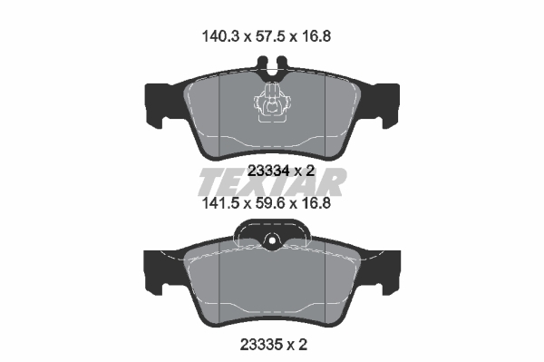 Sada brzdových platničiek kotúčovej brzdy TEXTAR (2333403)