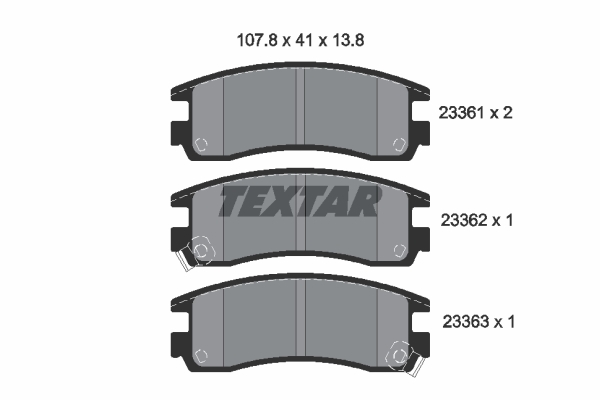Sada brzdových platničiek kotúčovej brzdy TEXTAR (2336101)